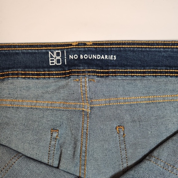 NOBO Womens Flare Jeans Size 21 Juniors Plus Blue Stretch Mid Rise Wide Leg - Picture 5 of 11